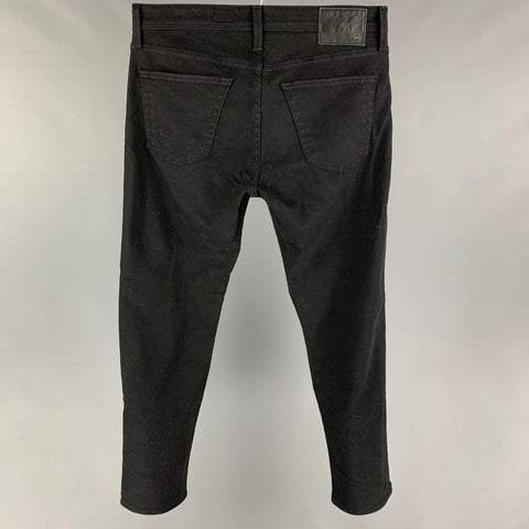 ADRIANO GOLDSCHMIED Size 32 Black Cotton Polyurethane Slim Jeans