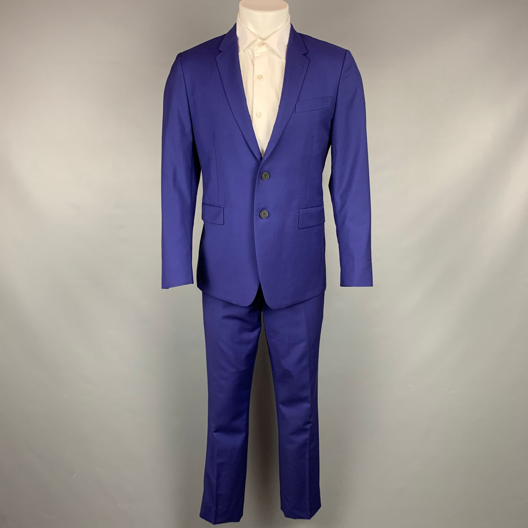 PAUL SMITH Size 40 Regular Purple Wool / Mohair Notch Lapel Suit