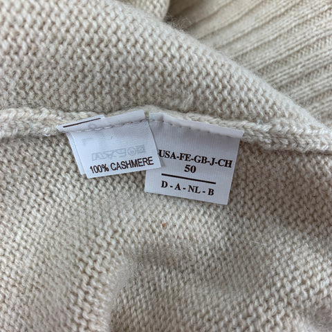 BRUNELLO CUCINELLI Size M Beige Knitted Cashmere Turtleneck Sweater