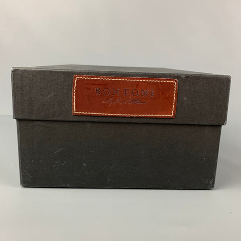 BONTONI Taille 10 Chaussures Libertino en cuir perforé marron à lacets