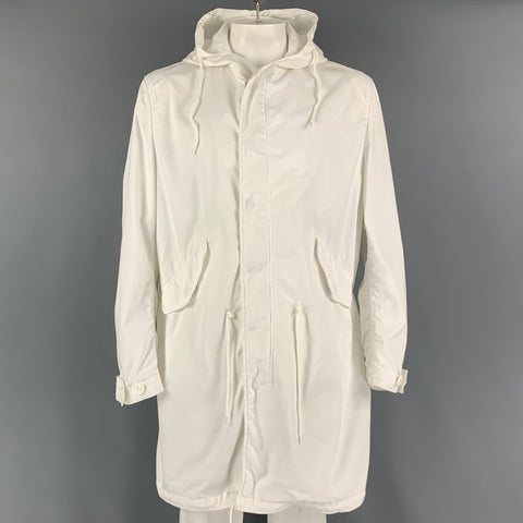 COMME des GARCONS HOMME Size L Solid Polyester Parka Coat