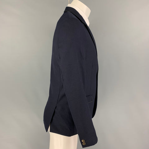 THE KOOPLES Size 38 Navy Wool Notch Lapel Sport Coat