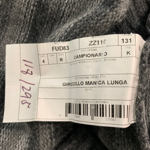 ERMENEGILDO ZEGNA Size M Grey Stripe Cotton Blend Pullover