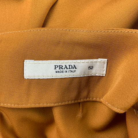 PRADA Size 36 Tan Virgin Wool Zip Fly Dress Pants