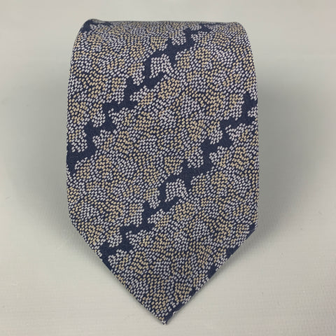 MISSONI Grey Blue Abstract Silk Tie