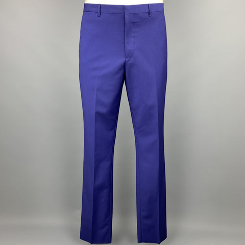 PAUL SMITH Size 44 Regular Royal Blue Wool / Mohair Suit