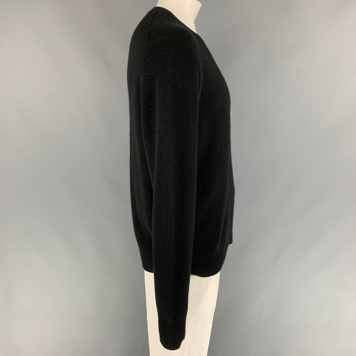 RAG & BONE Size XL Black Knitted Cashmere Crew-Neck Sweater