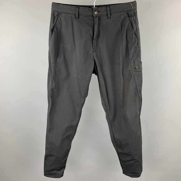 STONE ISLAND Shadow Project Size 33 Charcoal Cotton Drop-Crotch Casual Pants