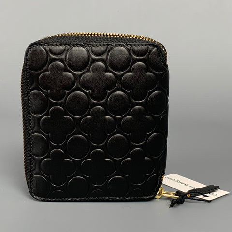 COMME des GARCONS Black Embossed Leather Wallet