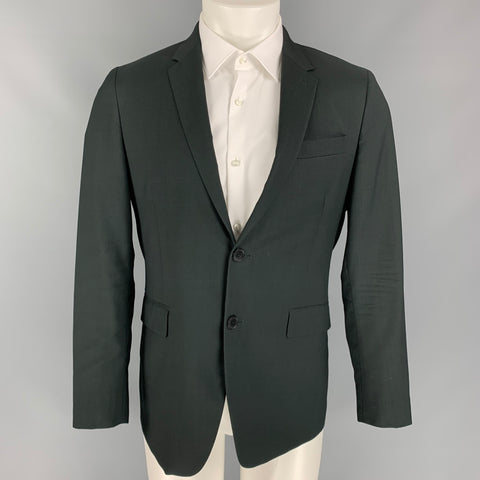 PAUL SMITH x BARNEYS NEW YORK Size 38 Black Glenplaid Wool Notch Lapel Sport Coat