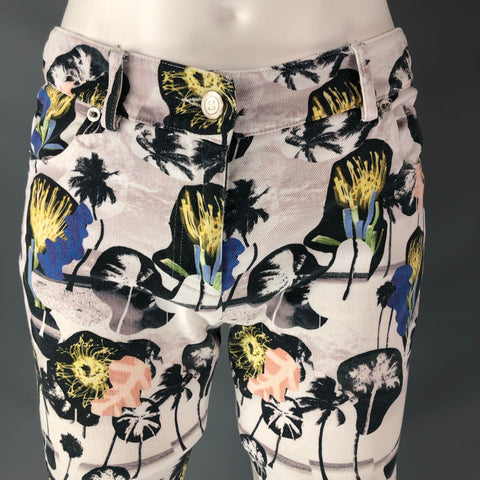 OPENING CEREMONY Size 2 black & white Yellow Cotton Blend Casual Pants
