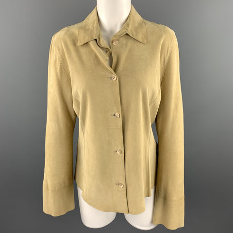 GAZZANI Taille 10 Chemise boutonnée en daim beige