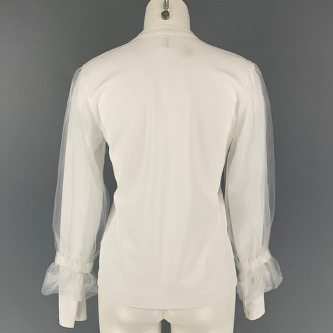 NOIR KEI NINOMIYA Jersey Blanco Algodón Poliéster Talla S