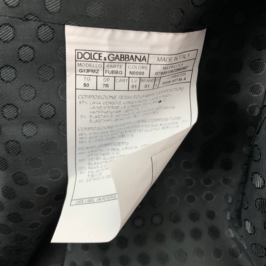 DOLCE & GABBANA Size 40 Black Wool Back Belt Dress Vest