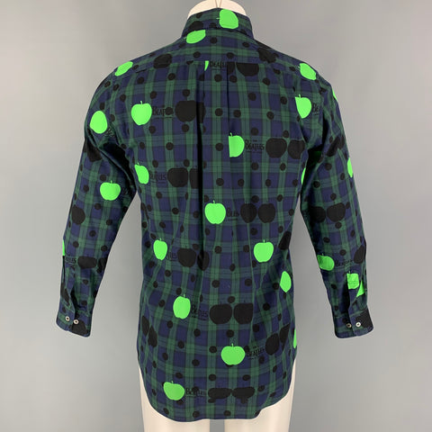 COMME des GARCONS x The Beatles Size M Navy Green Plaid Long Sleeve Shirt