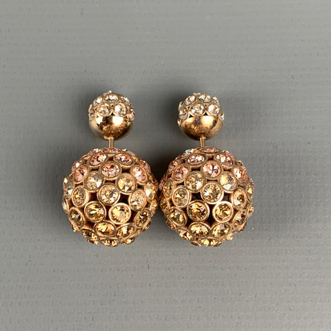 DIOR Rose Gold Crystal Earrings