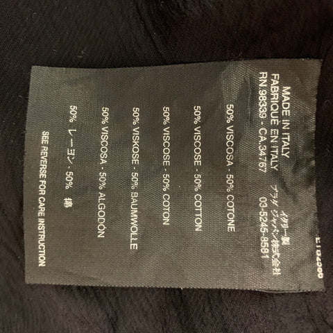 PRADA Size 2 Black Viscose &  Cotton Textured A-Line Skirt