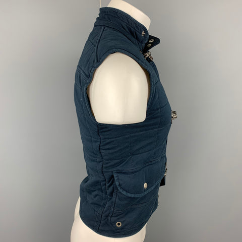 POLO by RALPH LAUREN Size S Navy Quilted Cotton Nautical Vest