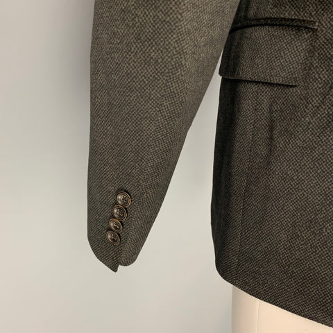 ARMANI COLLEZIONI Taille 40 Manteau de sport chiné noir anthracite régulier