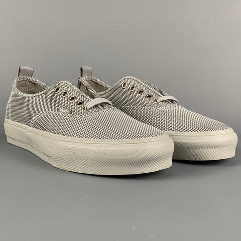 VANS x KRINK Size 9.5 Silver Woven Lace Up Sneakers