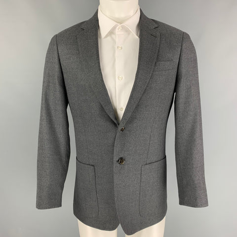 TODD ​​SNYDER Taille 38 Manteau de sport en laine texturée grise à revers Mayfair Fit
