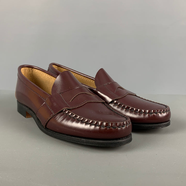 COLE HAAN Size 5.5 Burgundy Leather Loafer Flats
