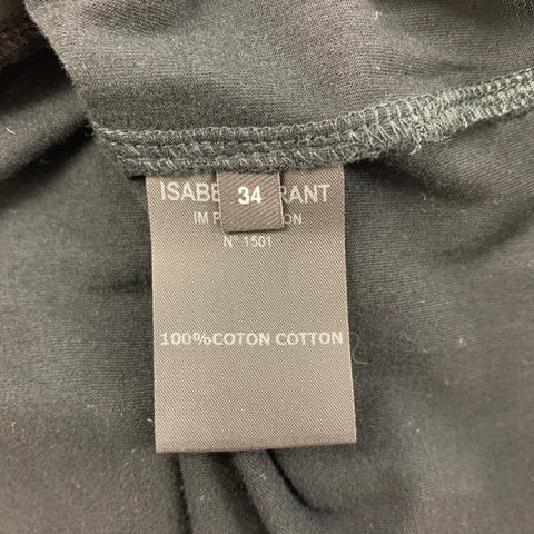 ISABEL MARANT Size 2 Black Cotton Casual Top