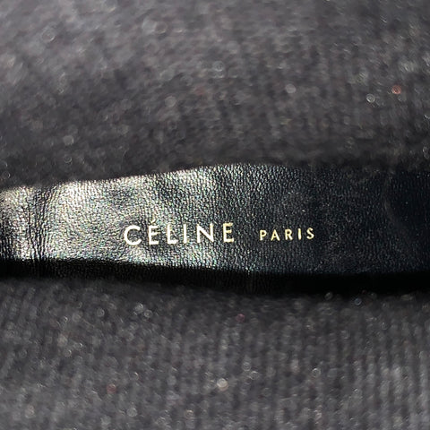 CELINE Size 9 Black Fabric Chunky Heel Boots