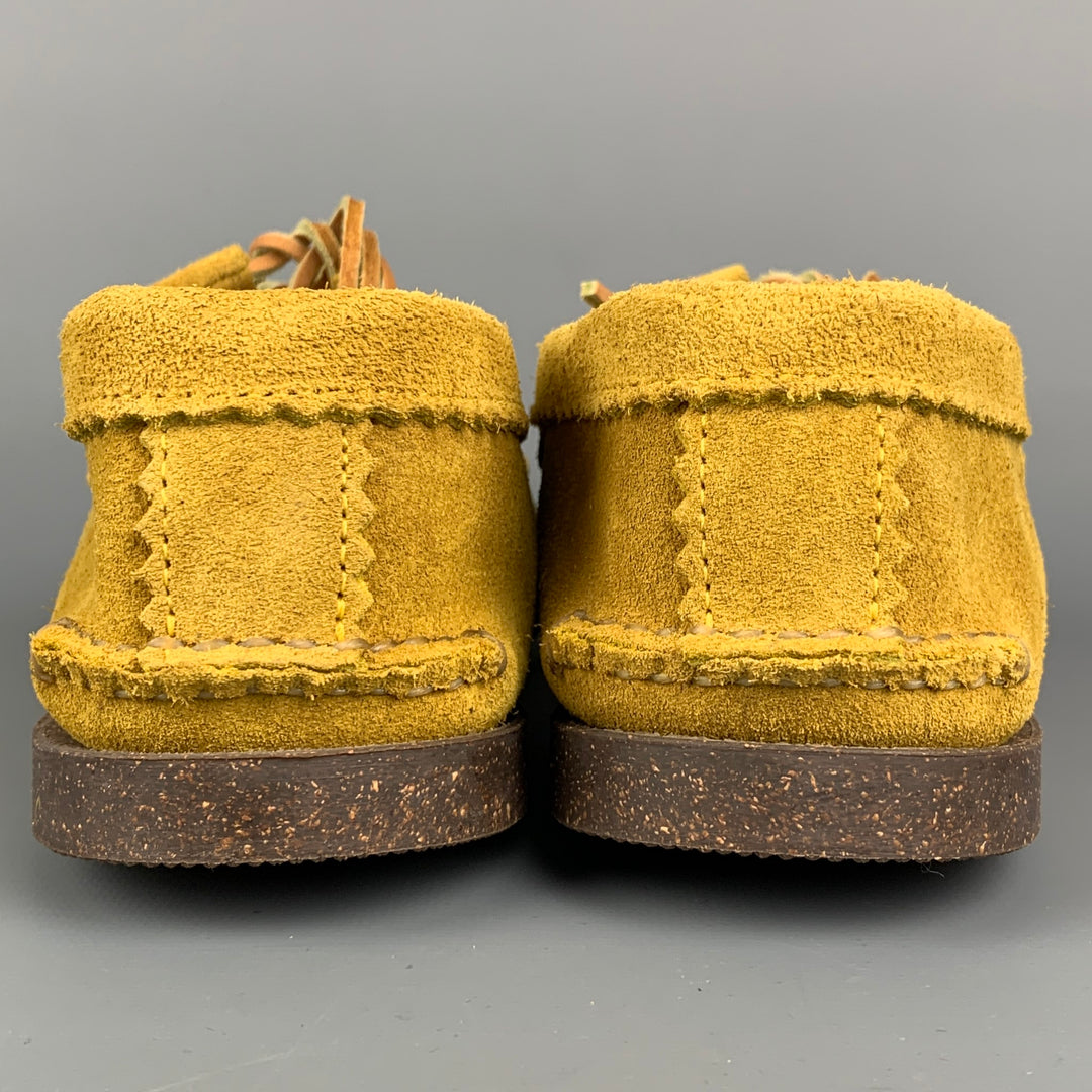 Yuketen moccasin yellow suede size 10 YUKETEN Size 10.5 Mustard Suede Moccasin Lace Up Moccasin  main image 3