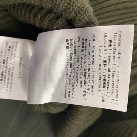 VALENTINO Jersey de cuello redondo de cachemir de lana acanalado verde talla M