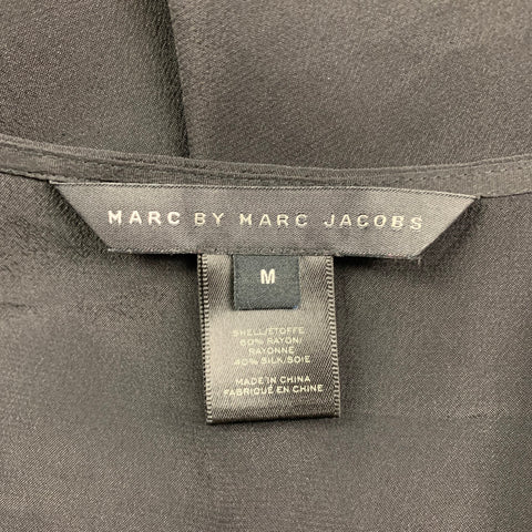 MARC by MARC JACOBS Size M Black Stripe Silk / Rayon A-line Blouse