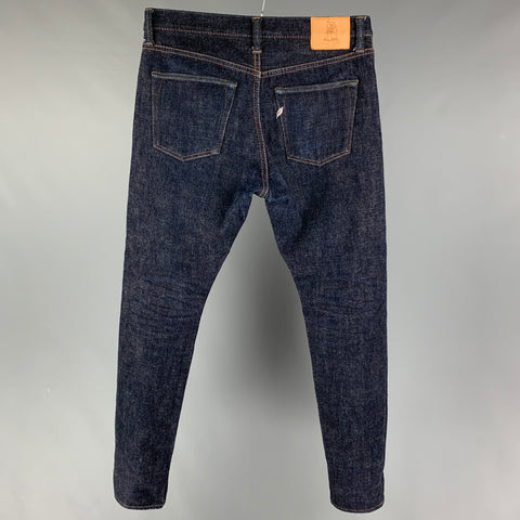SYOAIYA Size 34 Indigo Denim Slim Jeans