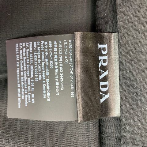 PRADA Size 34 Brown Solid Mohair / Wool Belted Dress Pants