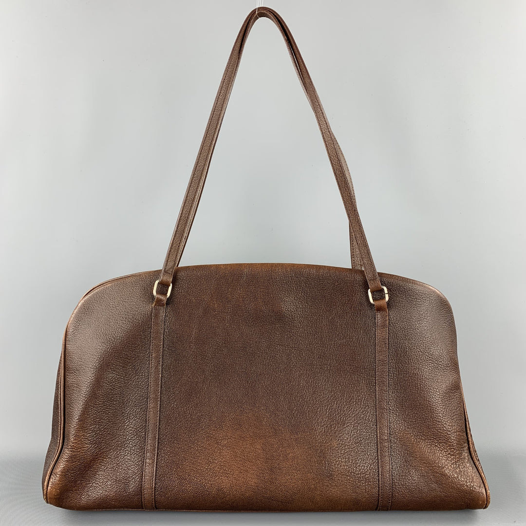 Vintage TARDINI Brown Leather Shoulder Handbag
