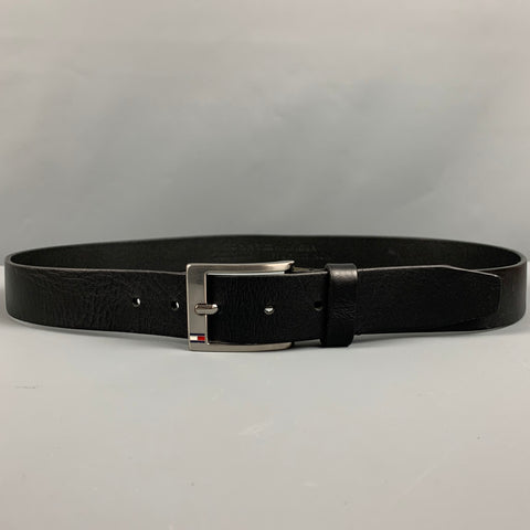TOMMY HILFIGER Size 38 Black Leather Belt