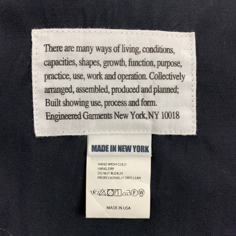ENGINEERED GARMENTS Talla S Abrigo de lana negro con solapa de muesca