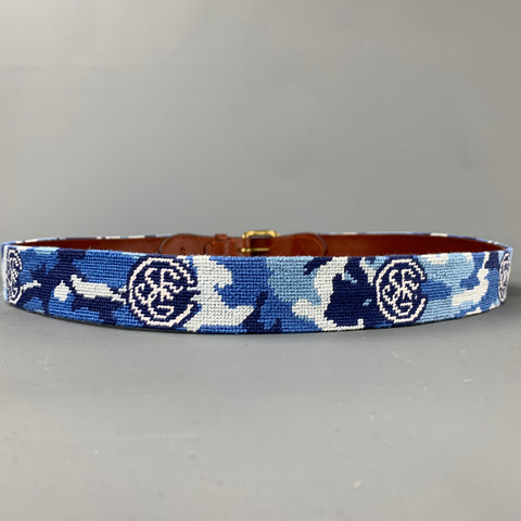 SMATHERS & BRANSON Size 40 Blue Embroidered Belt