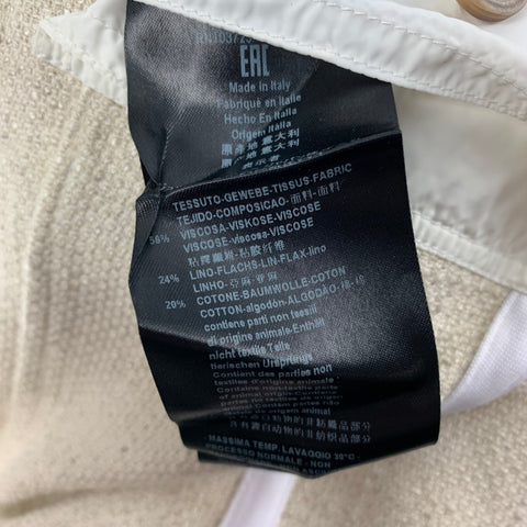 GIORGIO ARMANI Size 36 Off White Woven Viscose Blend Sport Coat