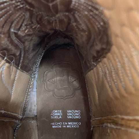 HERITAGE BOOT Size 10.5 Brown Leather Cowboy Boots