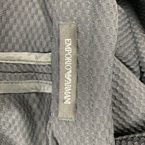 EMPORIO ARMANI Size 42 Regular Black Woven Polyamide Sport Coat