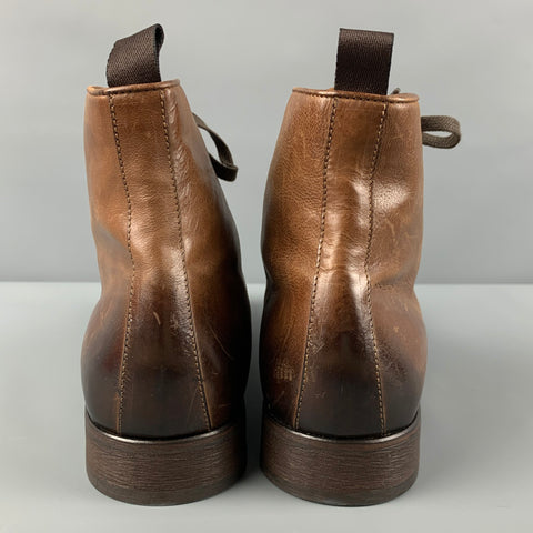 TO BOOT NY Taille 9 Bottes à lacets en cuir antique marron