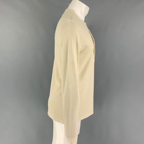 RRL by RALPH LAUREN Size S Beige Textured Cotton Henley Long Sleeve Shirt