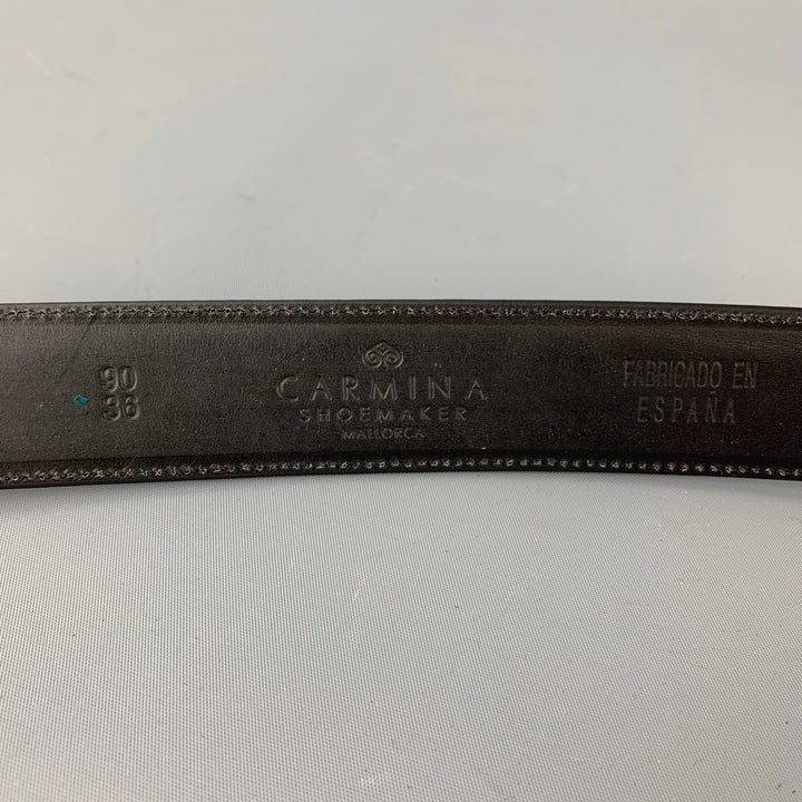 CARMINA Size 36 Black Leather Belt