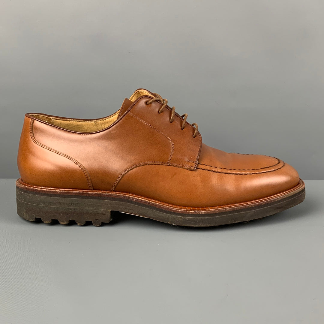 RALPH LAUREN Size 10.5 Tan Leather Lace Up Raimy Shoes