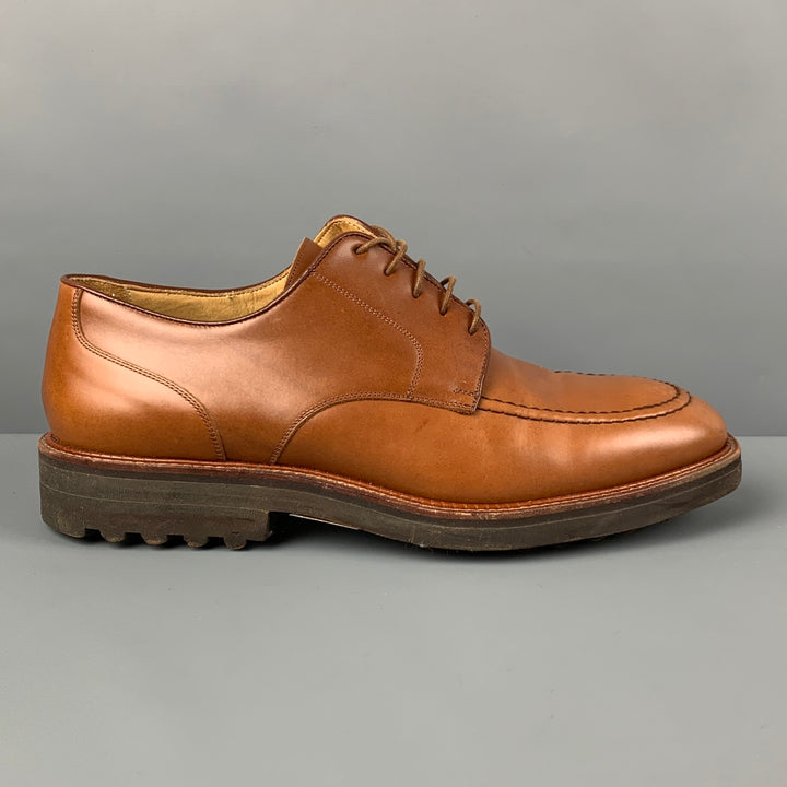 RALPH LAUREN Size 10.5 Tan Leather Lace Up Raimy Shoes