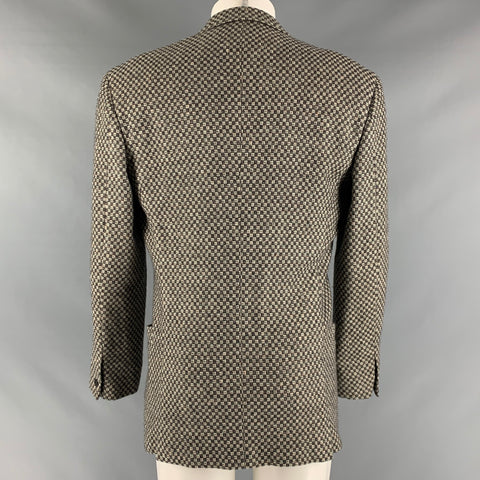 GIANNI VERSACE Taille M Manteau de sport à bouton unique noir taupe