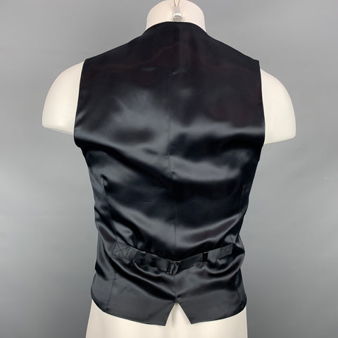 DOLCE &amp; GABBANA Taille 38 Gilet col châle en soie mélangée noire