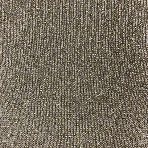 DRIES VAN NOTEN Size M Silver & Gold Sparkle Knit Collared Cardigan