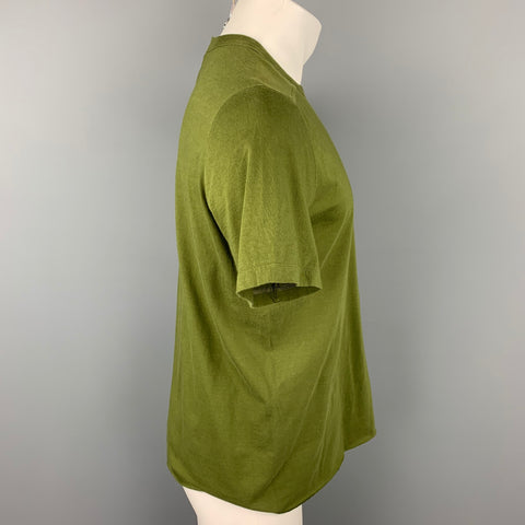 RICK OWENS SISYPHUS F/W 18 Size L Olive Cotton T-shirt