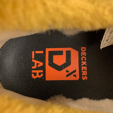 DECKER Taille 10 Bottes à enfiler en peau de mouton jaune et gris